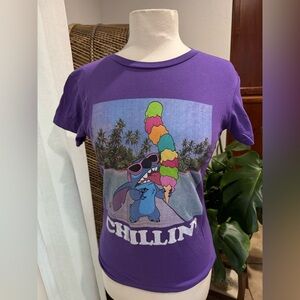 Purple lilo‎ stitch Disney ice cream Graphic T-Shirt